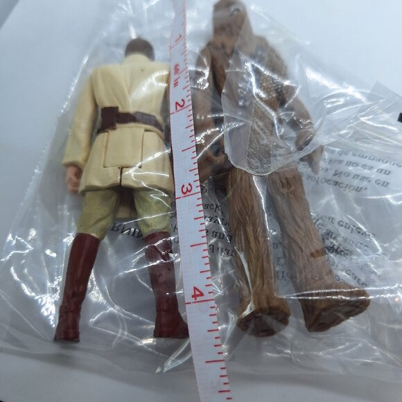 2013 Star Wars Figures Chewbacca & Obi-Wan Kenobi Poseable Arms And Legs - Picture 9 of 11
